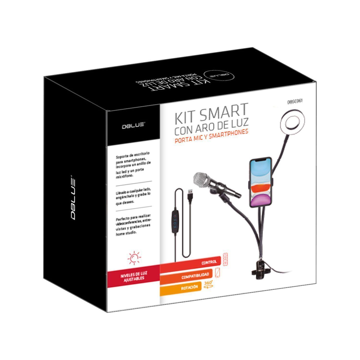 Kit Aro Anillo Luz Led Con Soporte Para Celular -4