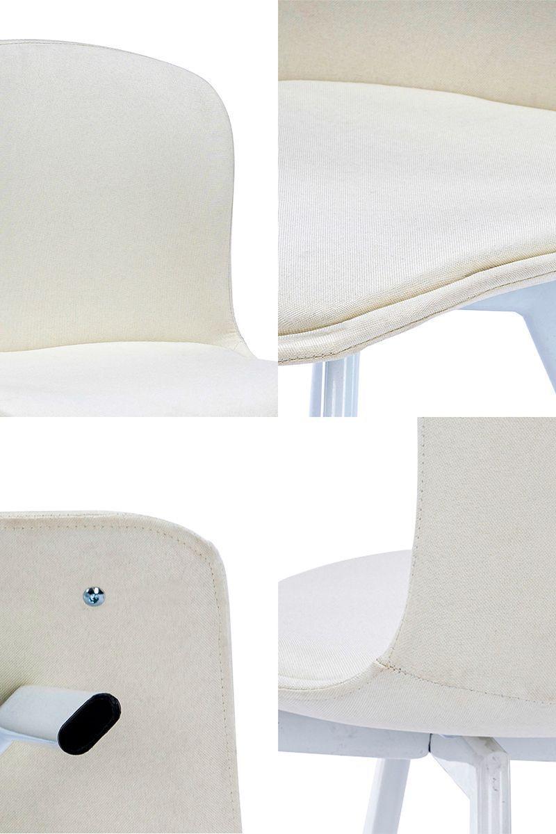 Pack 2 Silla de Comedor PP y Tela Blanco-4