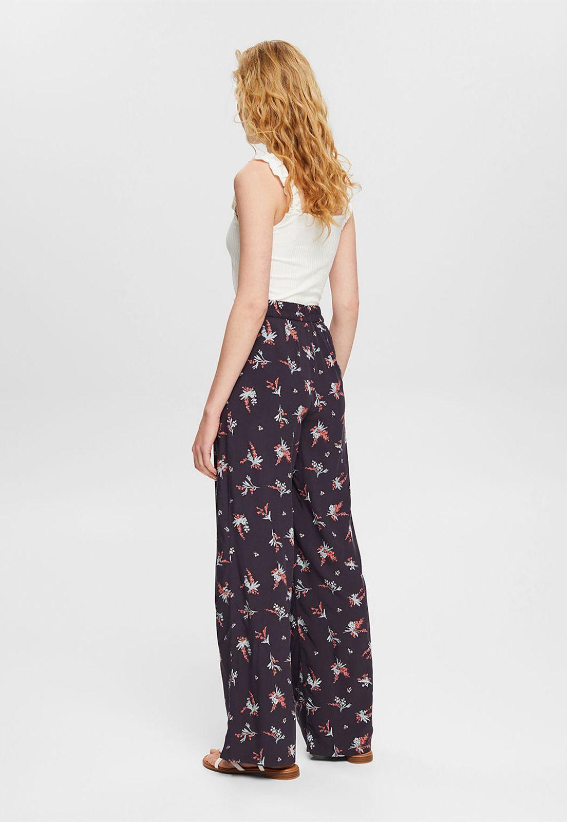 Pantalón De Tela Esprit Azul oscuro-1