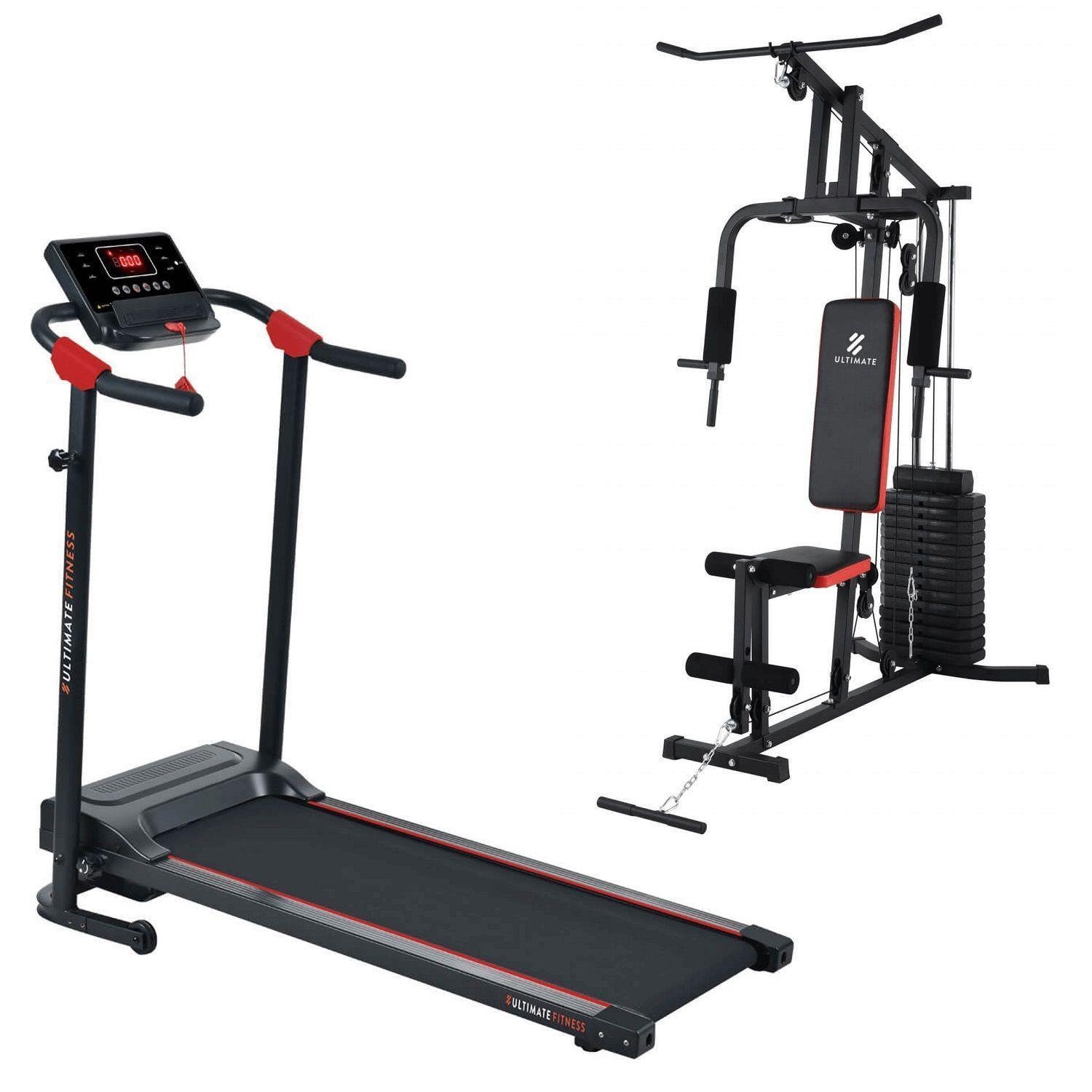 trotadora e100 + máquina home gym p550 pro 65 kg-0