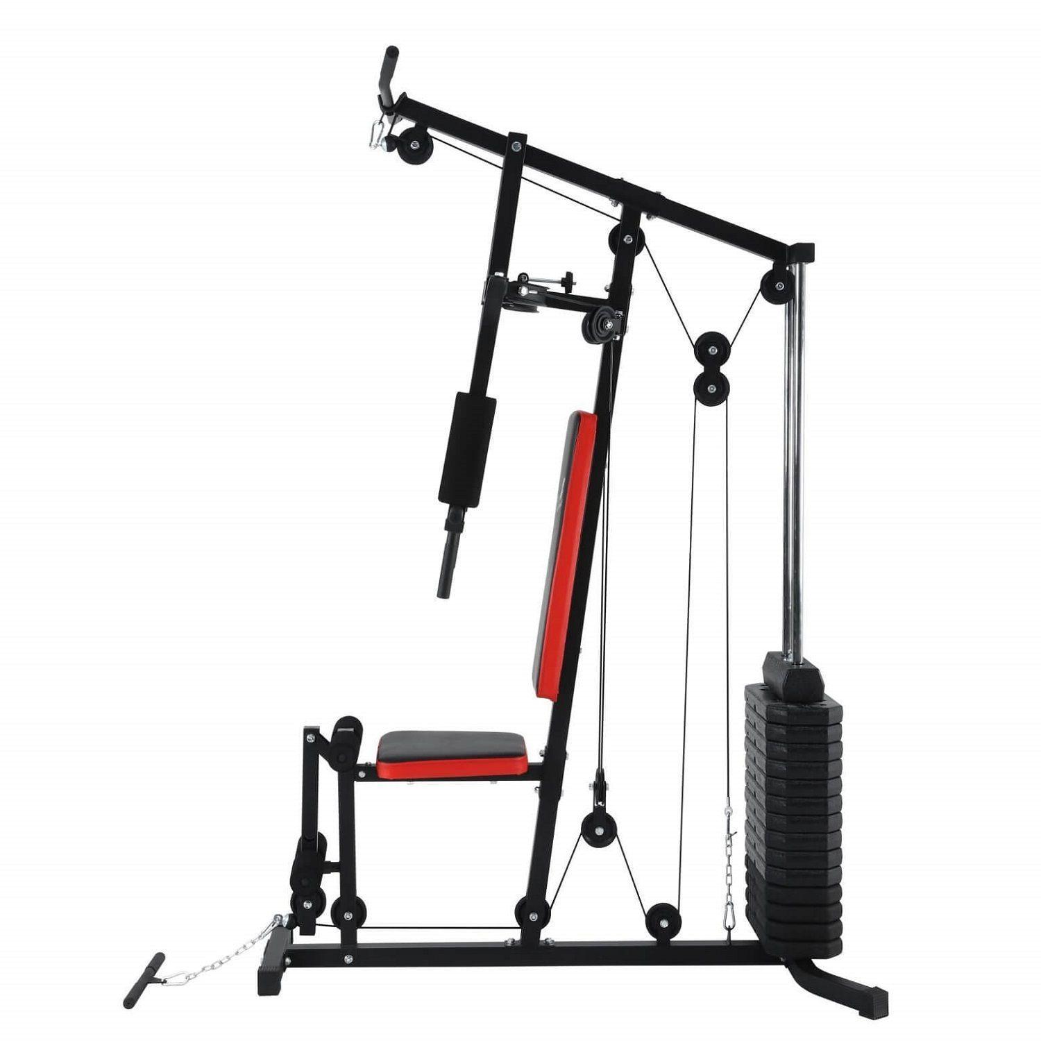 trotadora e100 + máquina home gym p550 pro 65 kg-4