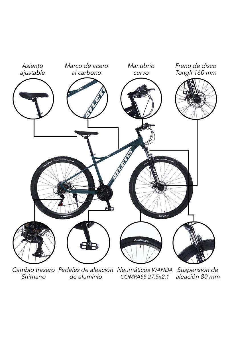 Bicicleta Mountain Bike Bure 27,5" M Azul-3