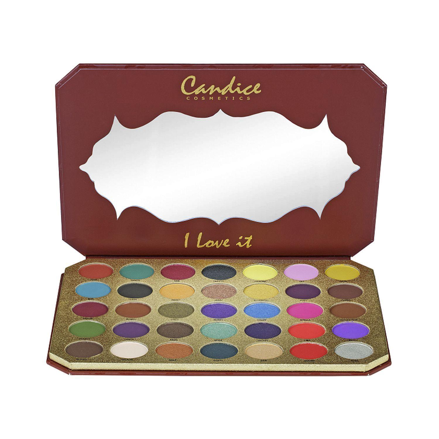 Pack Paleta de Sombras "I Love It" de Candice Cosmetics + Set de 24 Brochas Pastel Bubble Gun Beauty Creations-1