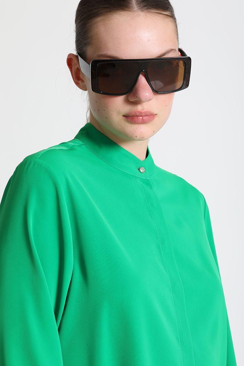 Blusa Cuello Mao Verde Liola-3