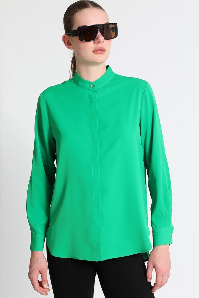 Blusa Cuello Mao Verde Liola-1