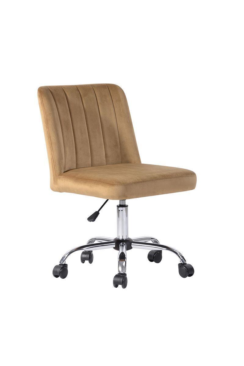 Silla de Oficina Acolchada Altura Ajustable Café-0