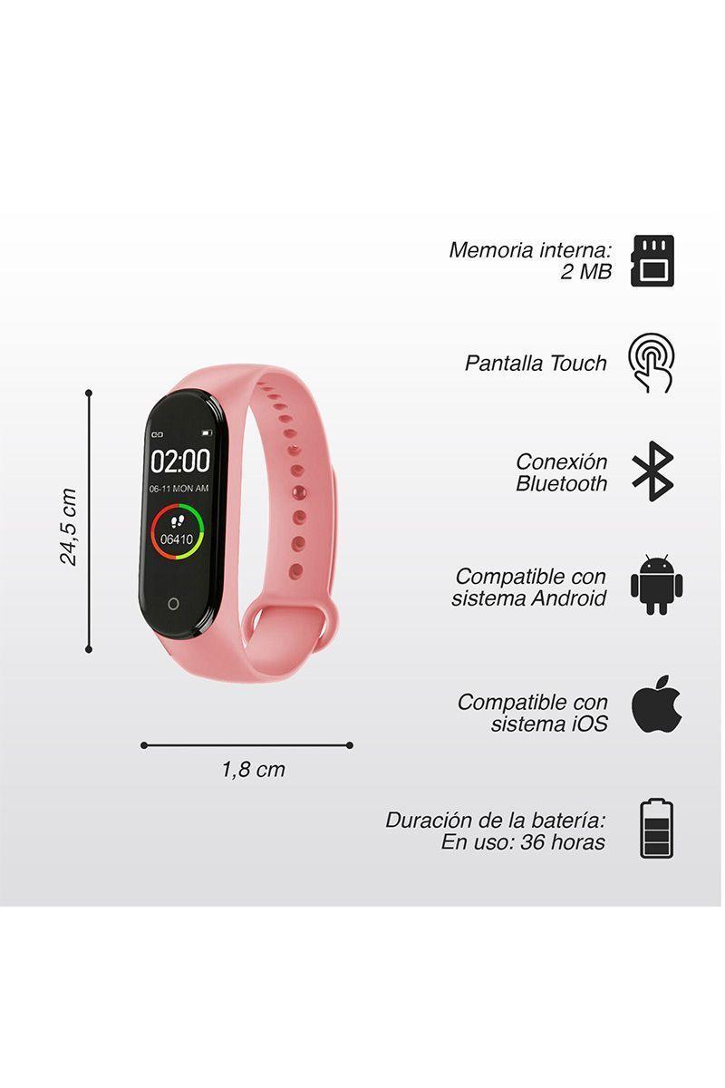 Smartband Pulsera Inteligente N1 Rosado-2