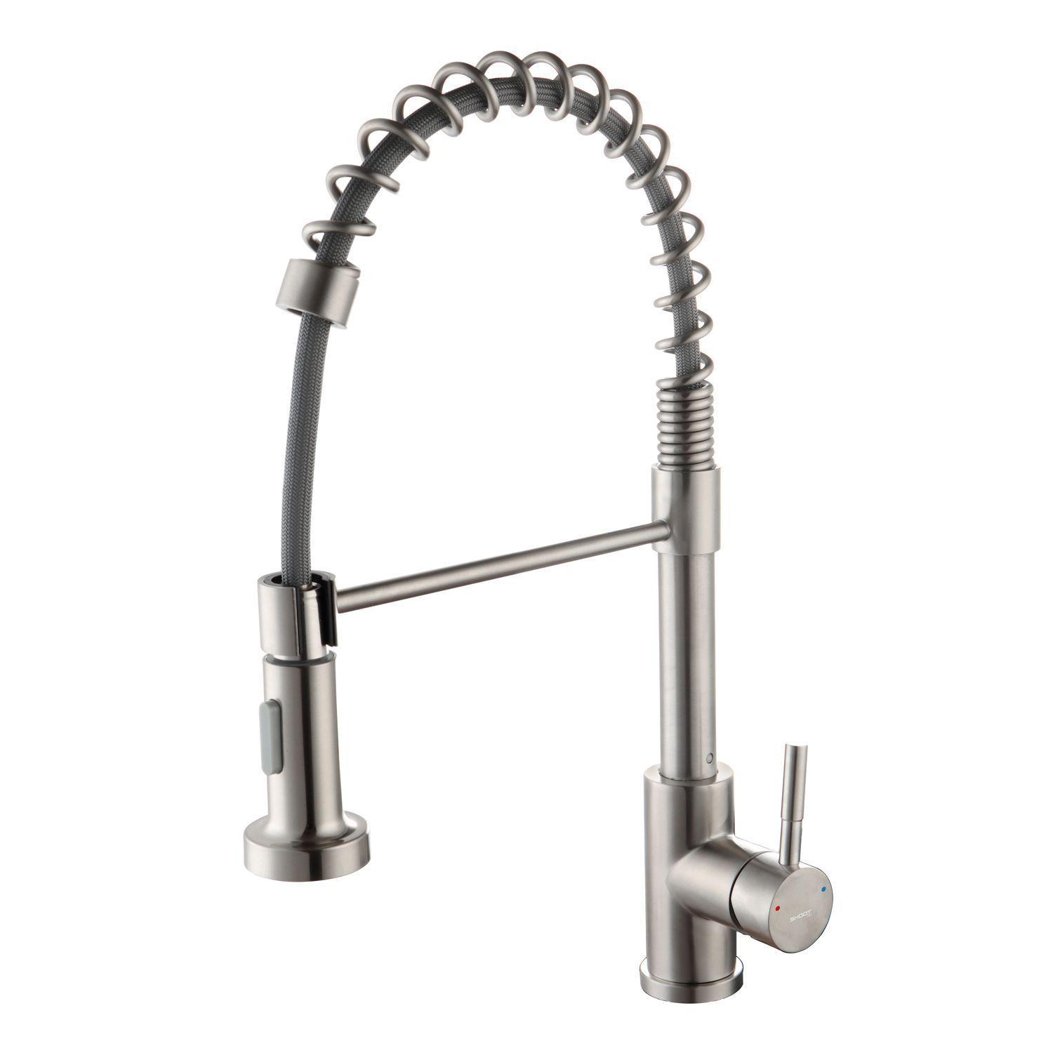Llave monomando extensible Acero ShootHome-0