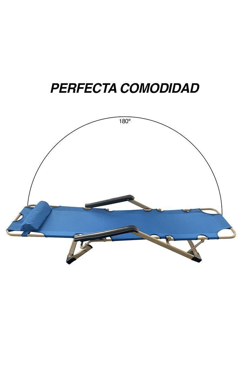 Silla reclinable para exterior NOVAHUS azul-4