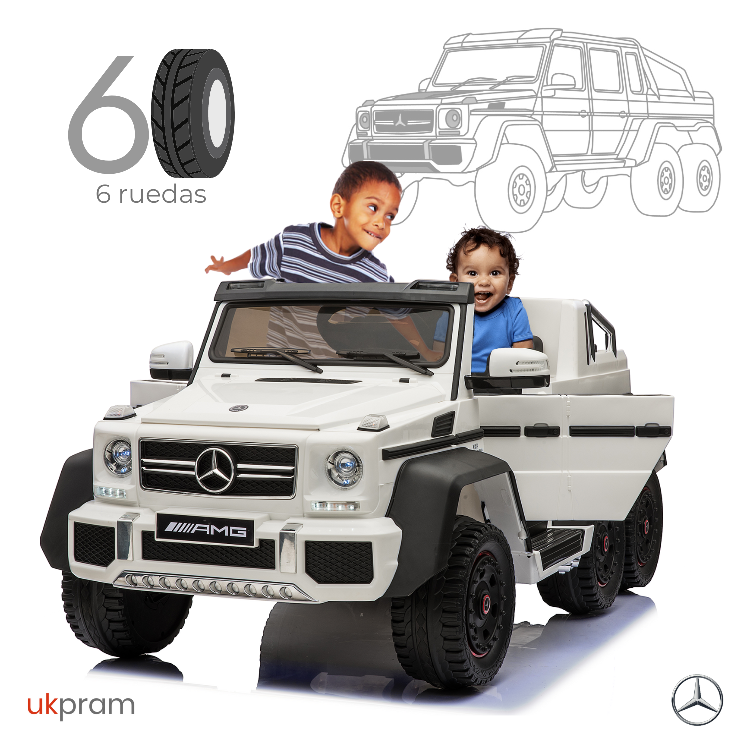 JEEP A BATERIA MERCEDES BENZ G63 6X6 | UKPRAM-2