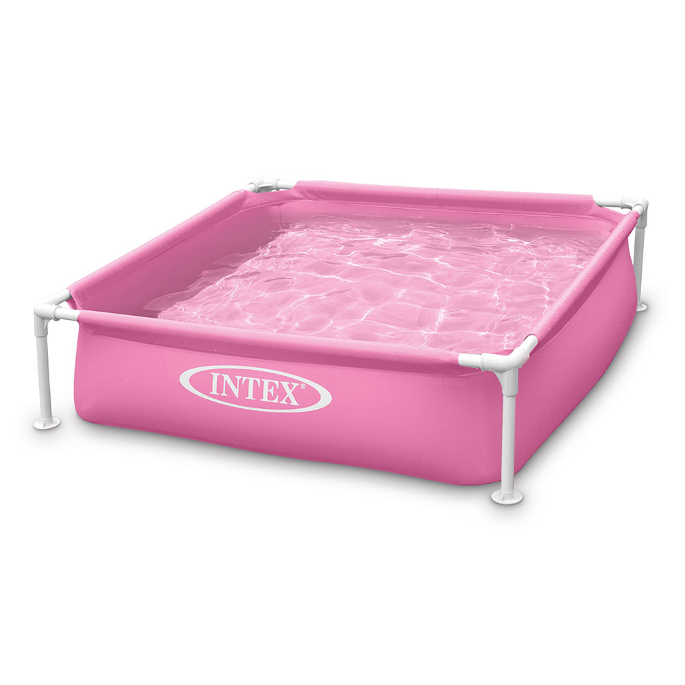 Piscina Estructural Mini Frame 122x122x30 Cm Rosa-0