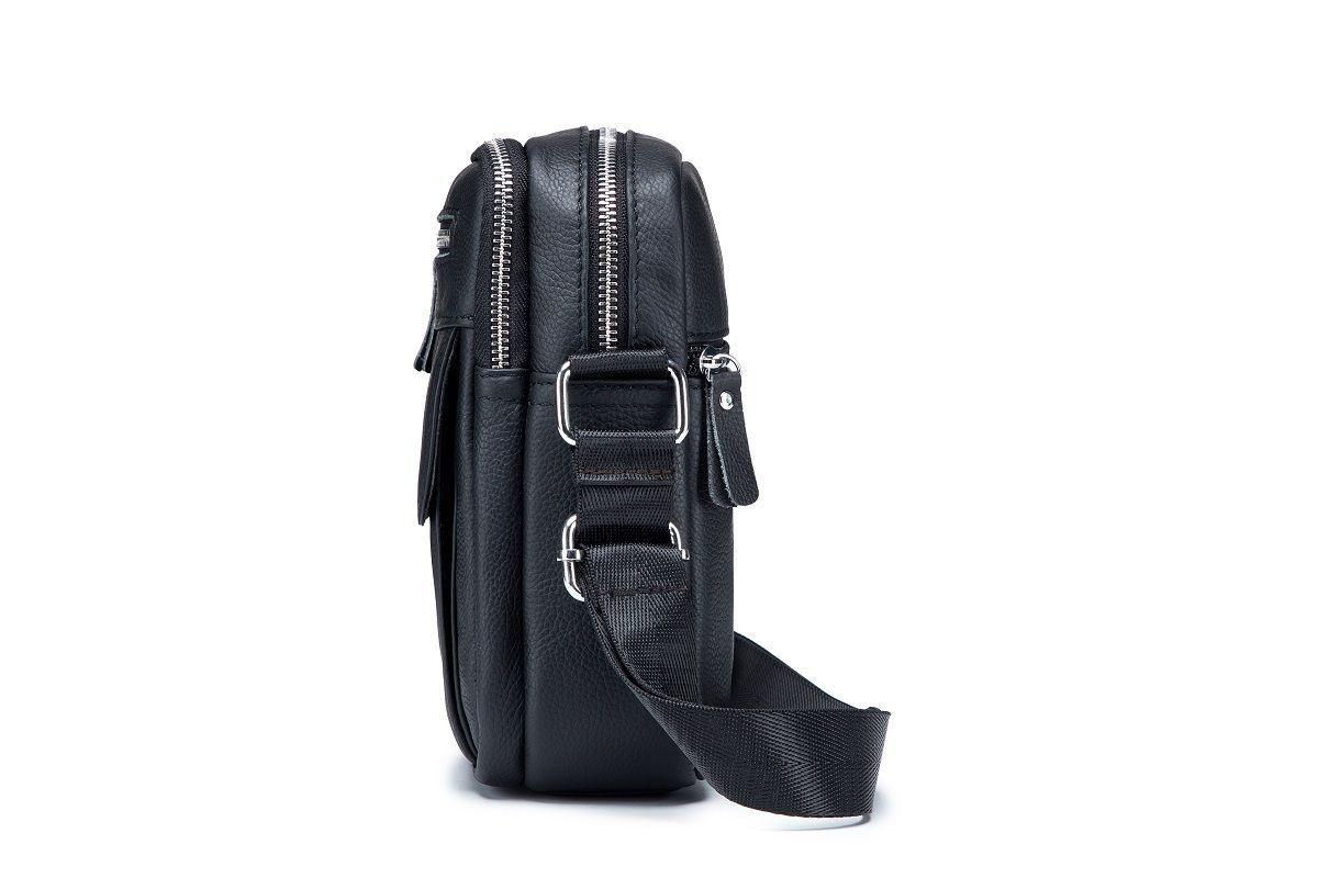 Bolso De Cuero Morral Hombro Banano Bag Bullcaptain DJB016-4