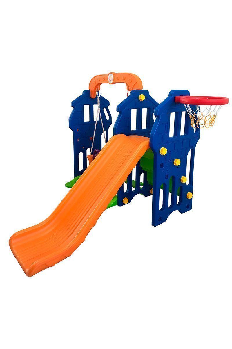 Columpio y Resbalín Infantil Naranjo-0
