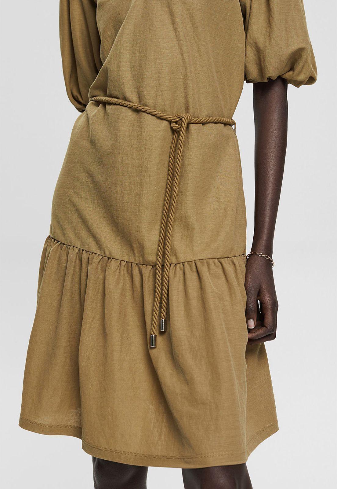 Vestido Con Mangas Abullonadas Esprit-2