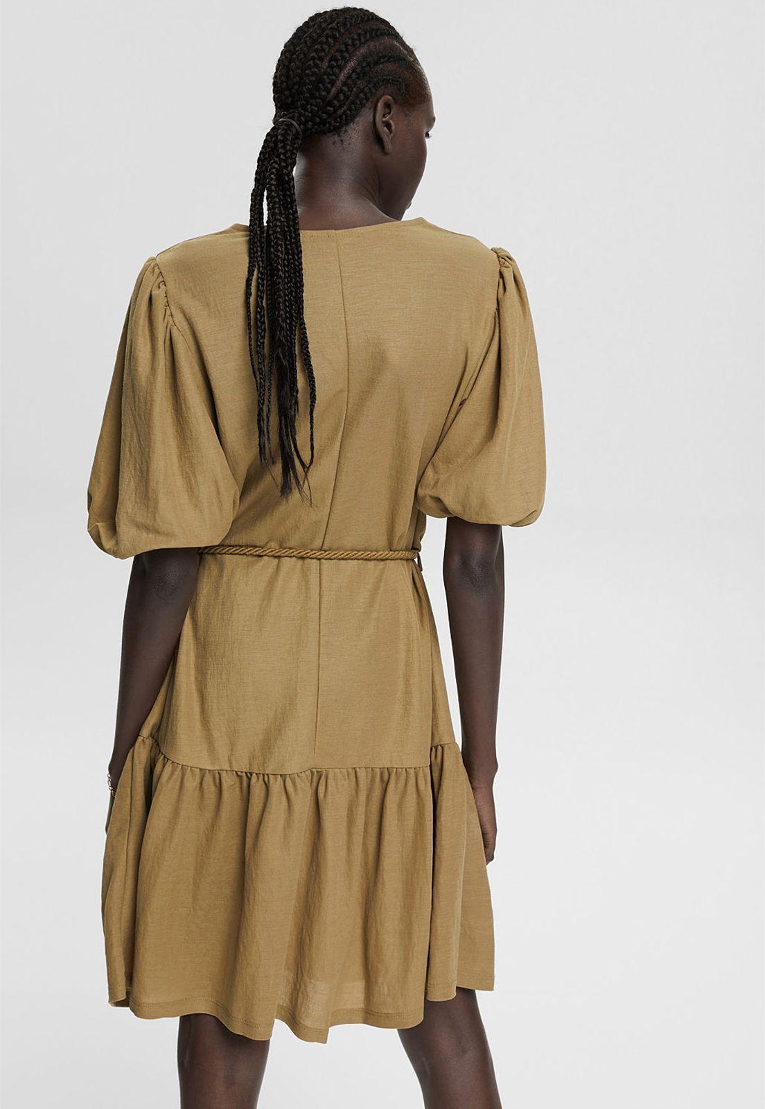 Vestido Con Mangas Abullonadas Esprit-1