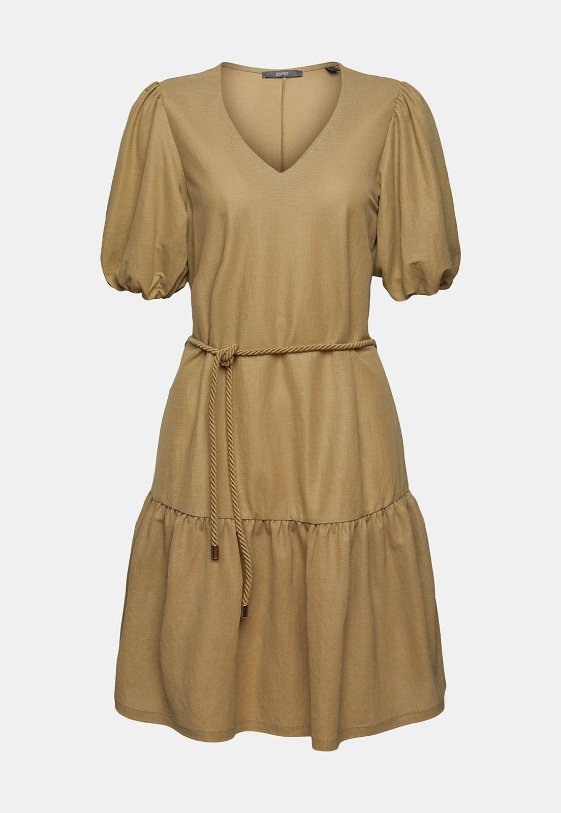 Vestido Con Mangas Abullonadas Esprit-3