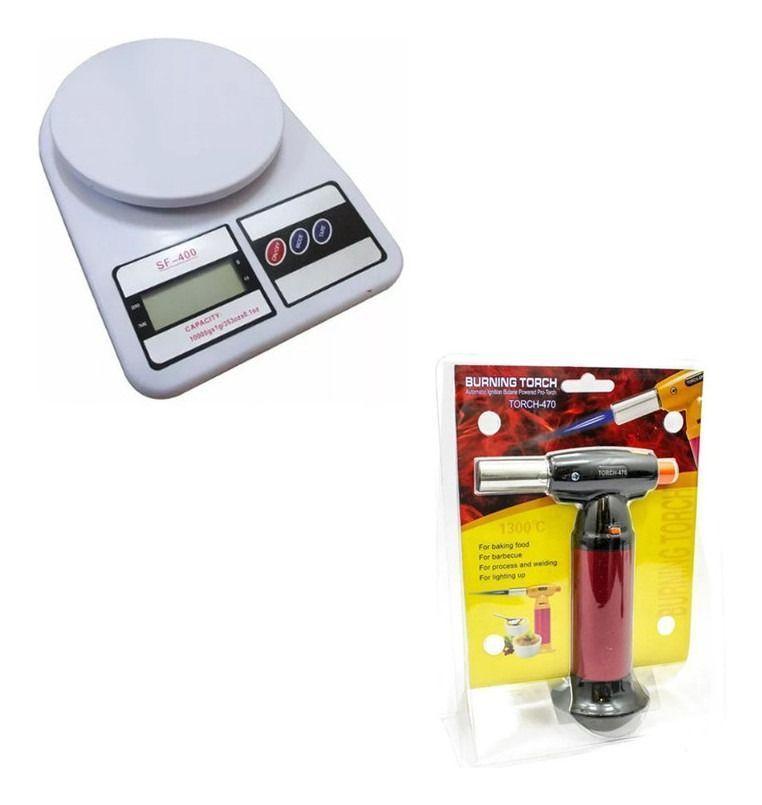 Balanza De Cocina + Soplete Repostería Torch-470-0