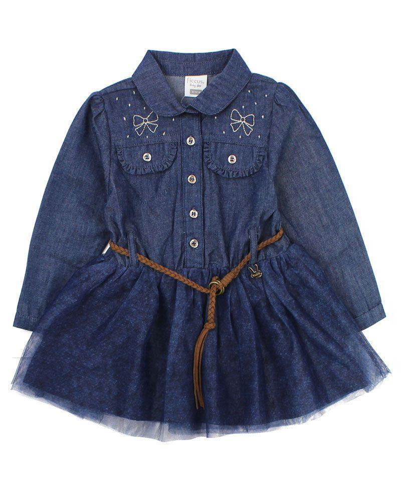 Vestido Kids Niña Jeans Ficcus-0