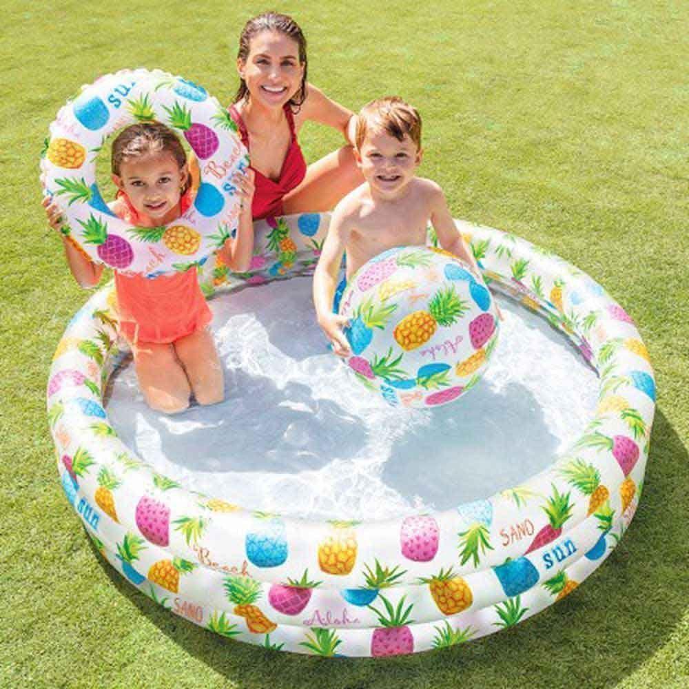 Piscina Frutas Splash set inflable 1.32m x 28cm Intex-2