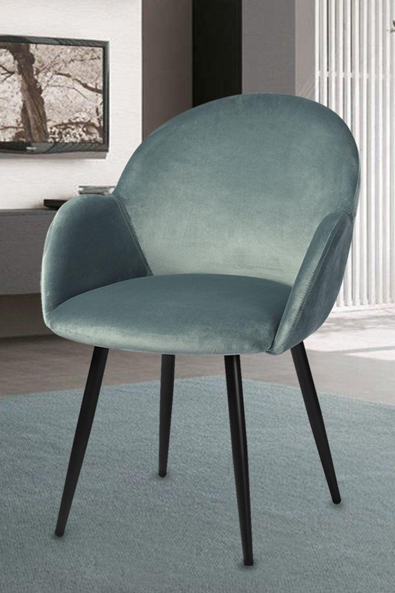 Silla de Comedor Chiozza Sitial Terciopelo Verde-1