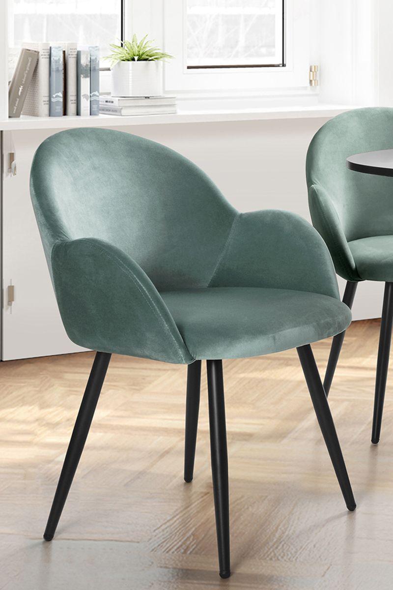 Silla de Comedor Chiozza Sitial Terciopelo Verde-5