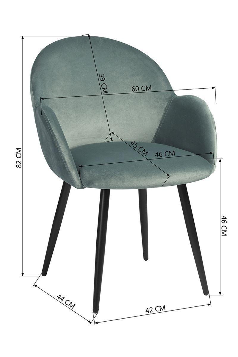 Silla de Comedor Chiozza Sitial Terciopelo Verde-2