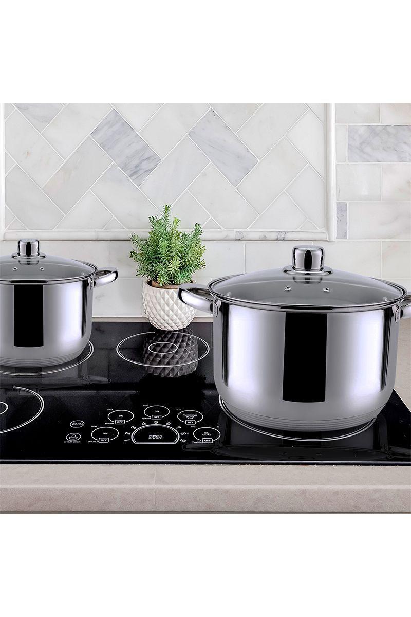 Batería Cocina 6 Piezas Acero Inoxidable Gris-5