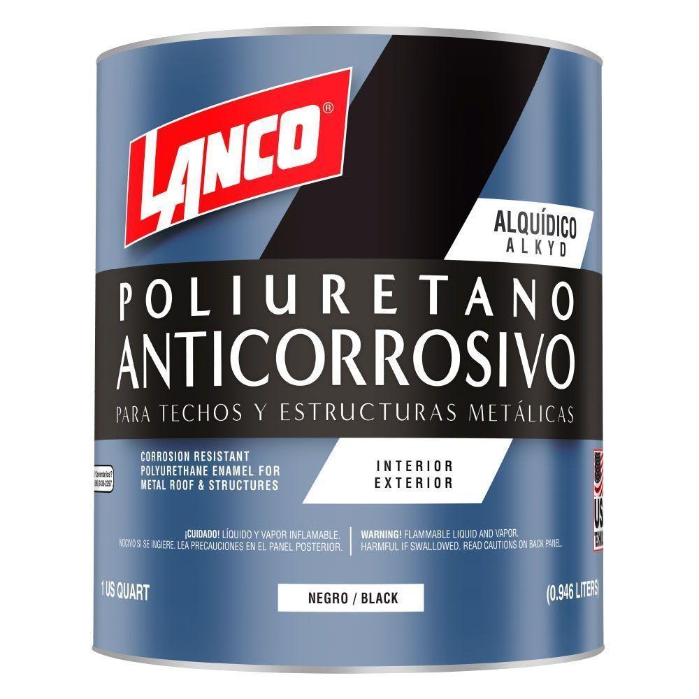 ANTICORROSIVO DE POLIURETANO PARA TECHOS Y ESTRUCTURAS NEGRO 1/4GL-0