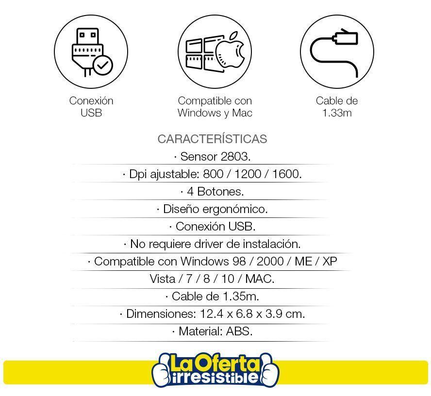 Mouse Gamer Kolke Sigma 4 Botones DPI Ajustable-2