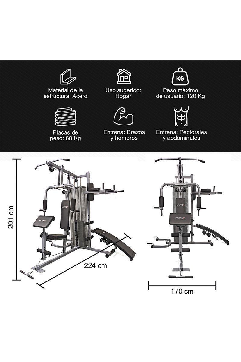 Home Gym Tres Estaciones TF-7005A Gris-2