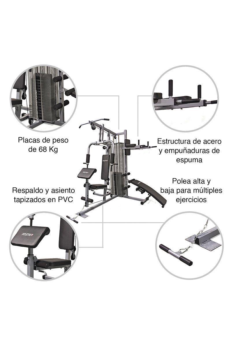 Home Gym Tres Estaciones TF-7005A Gris-3