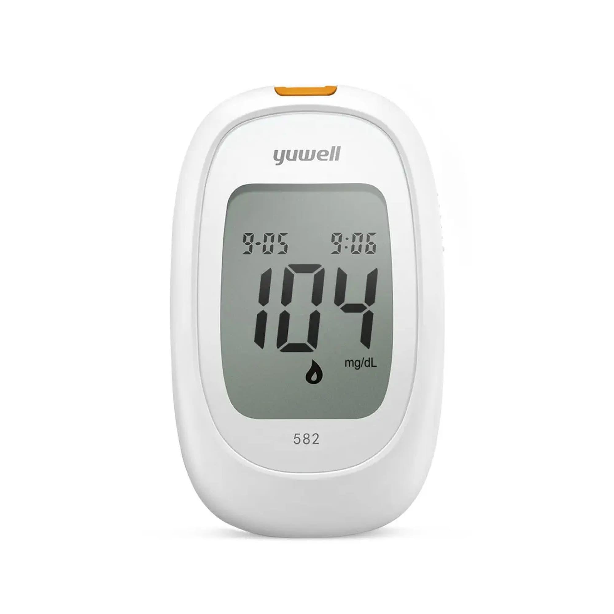 Glucómetro Yuwell 582 Medidor Glucosa Glicemia 100 Cintas 100 Lancetas-1