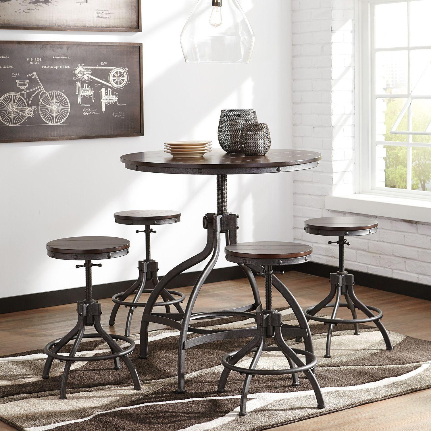 Juego comedor alto Odium (set 5 piezas)-1