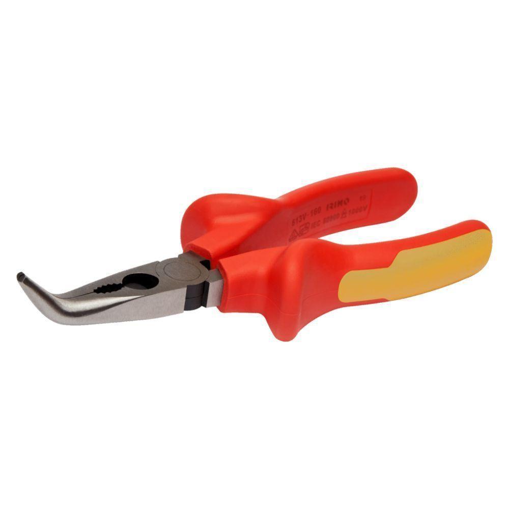 Alicates De Boca Semirredonda Curvada Aislados, 160 Mm Irimo-0