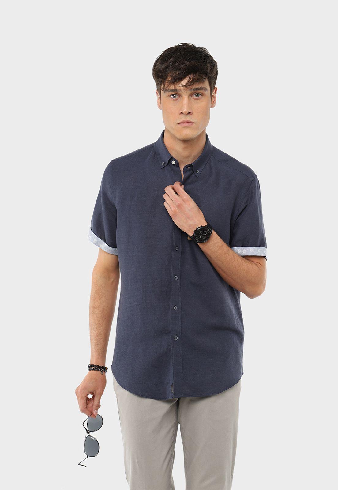 Camisa Manga Corta Print Flores Guy Laroche-0