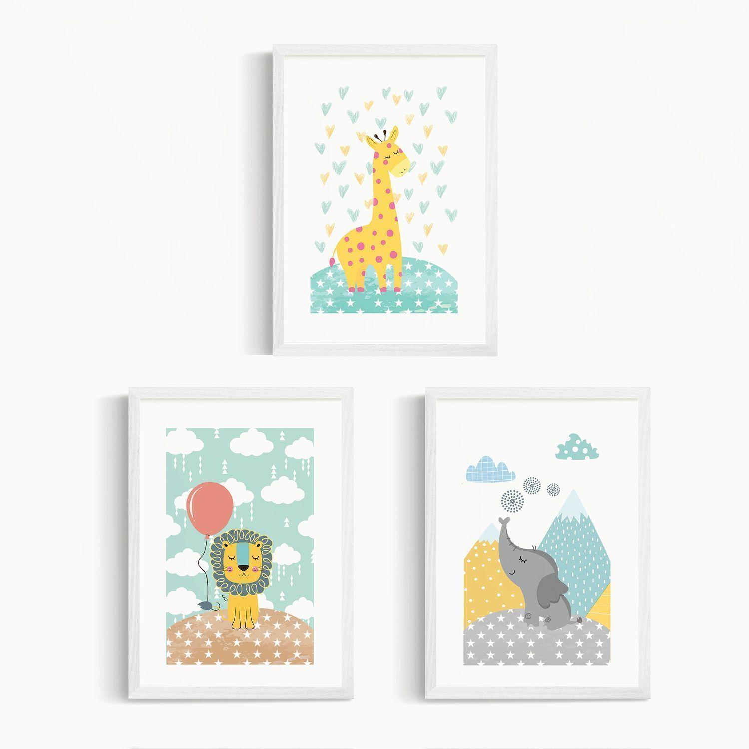 TrÍo de Cuadros Infantiles "Sweet Jungle"-0