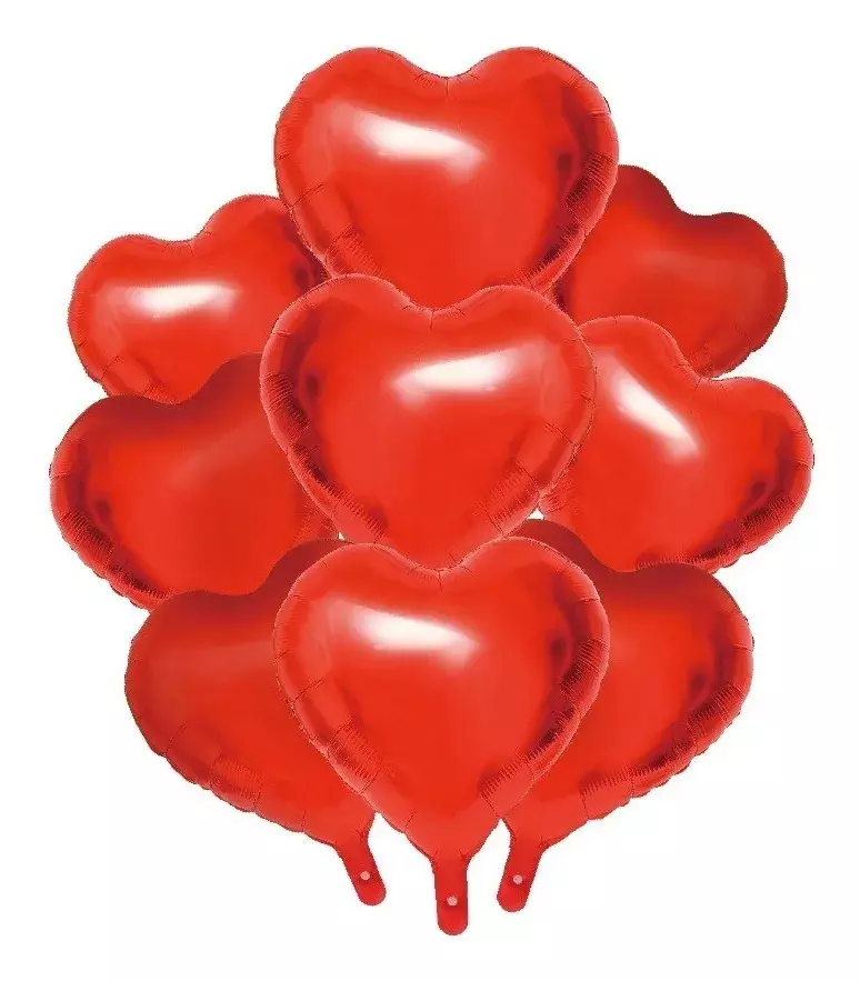Pack 25 Globos De Corazon Globos De San Valentin Globo Rojo-0