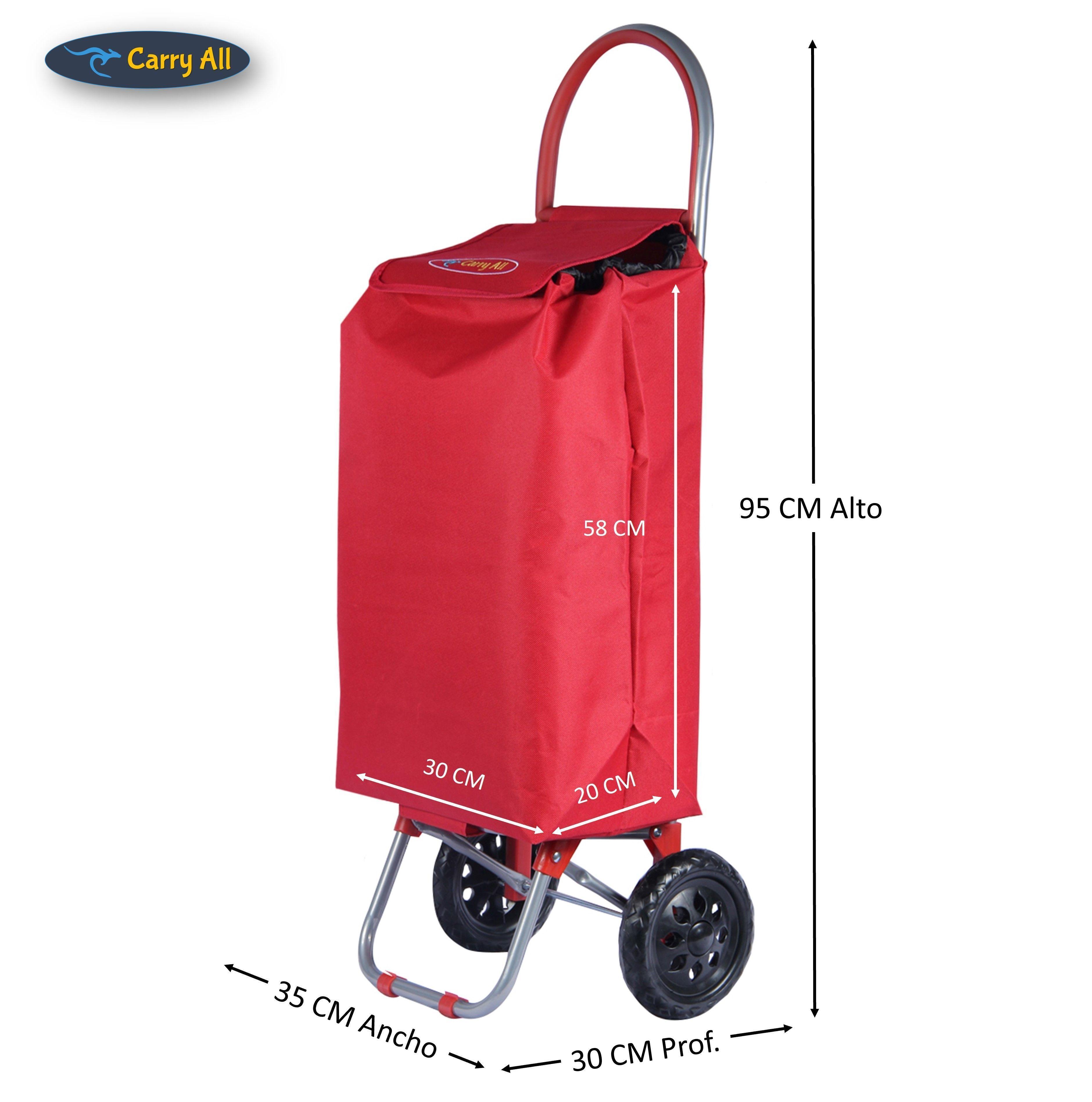 Carrito de Compras Plegable Adelaida Supermercado o Feria Red-4