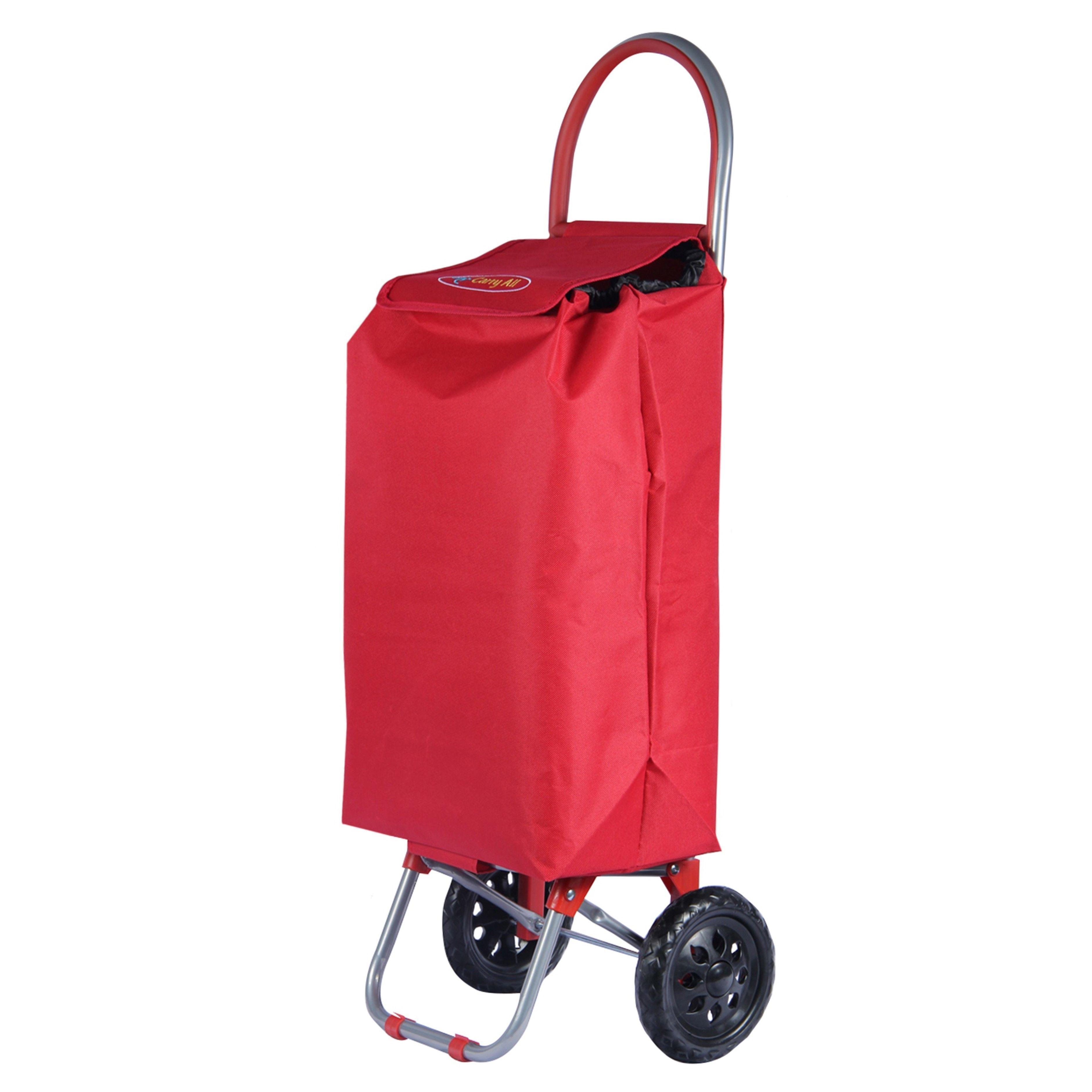 Carrito de Compras Plegable Adelaida Supermercado o Feria Red-0