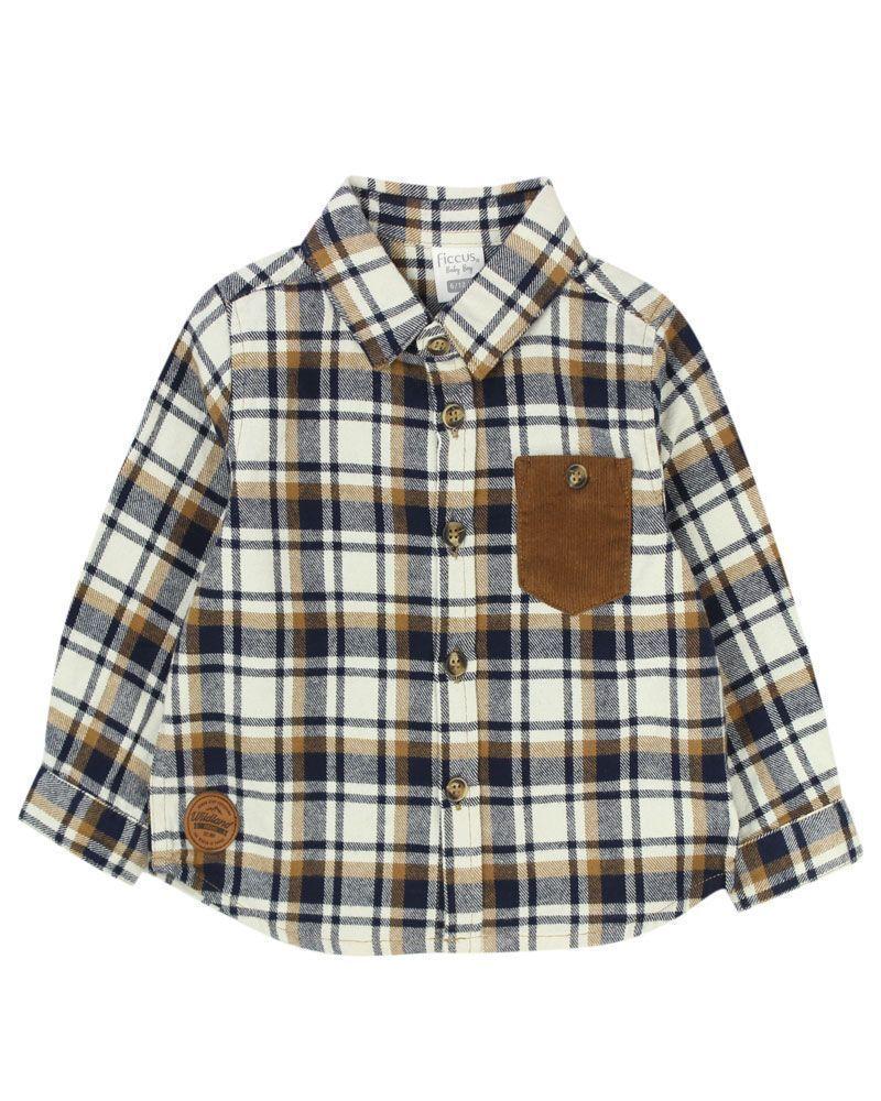 Camisa Bebé Niño Escocesa Origen Ficcus-0
