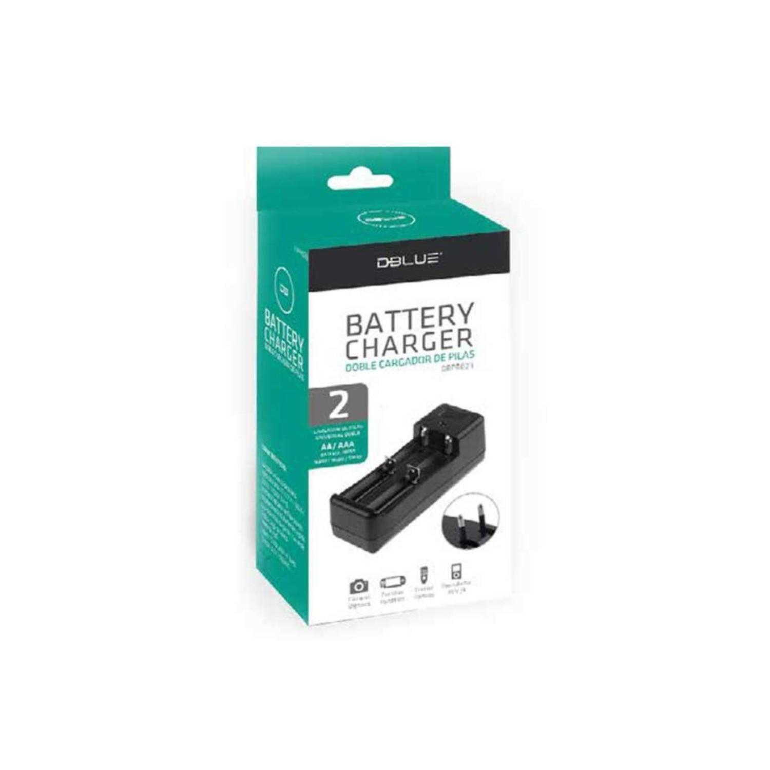 Cargador de Pilas Universal Doble AA AAA Dblue-1