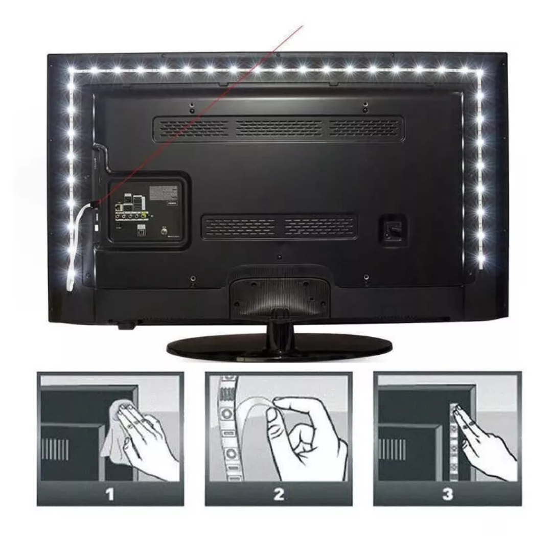 Cinta Rgb 5050 3mt Tira Led Usb  para Tv, Pc-3