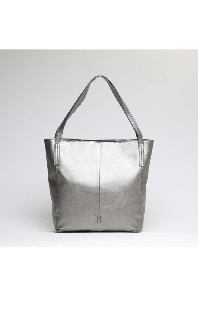 Cartera Hombro Plateada Isi Humana-0