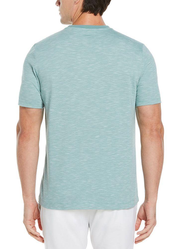 Polera tela slub verde-1