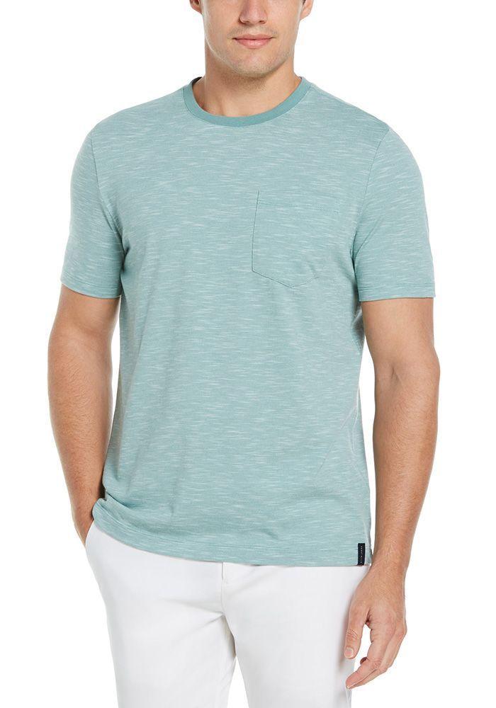 Polera tela slub verde-0