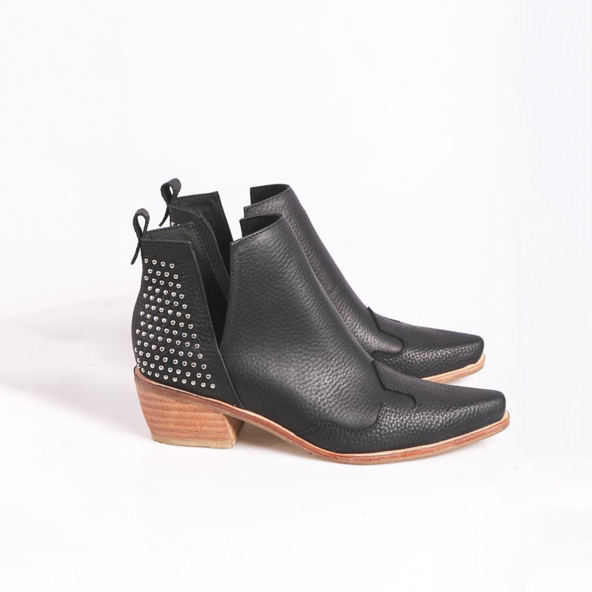 Bota De Cuero Argentino Negro Daka-0