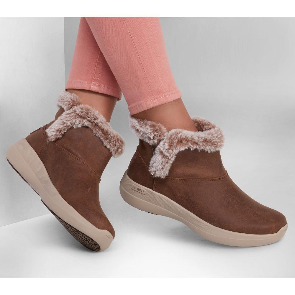 Botin Mujer Go Walk Stability O Boot Café Skechers-1