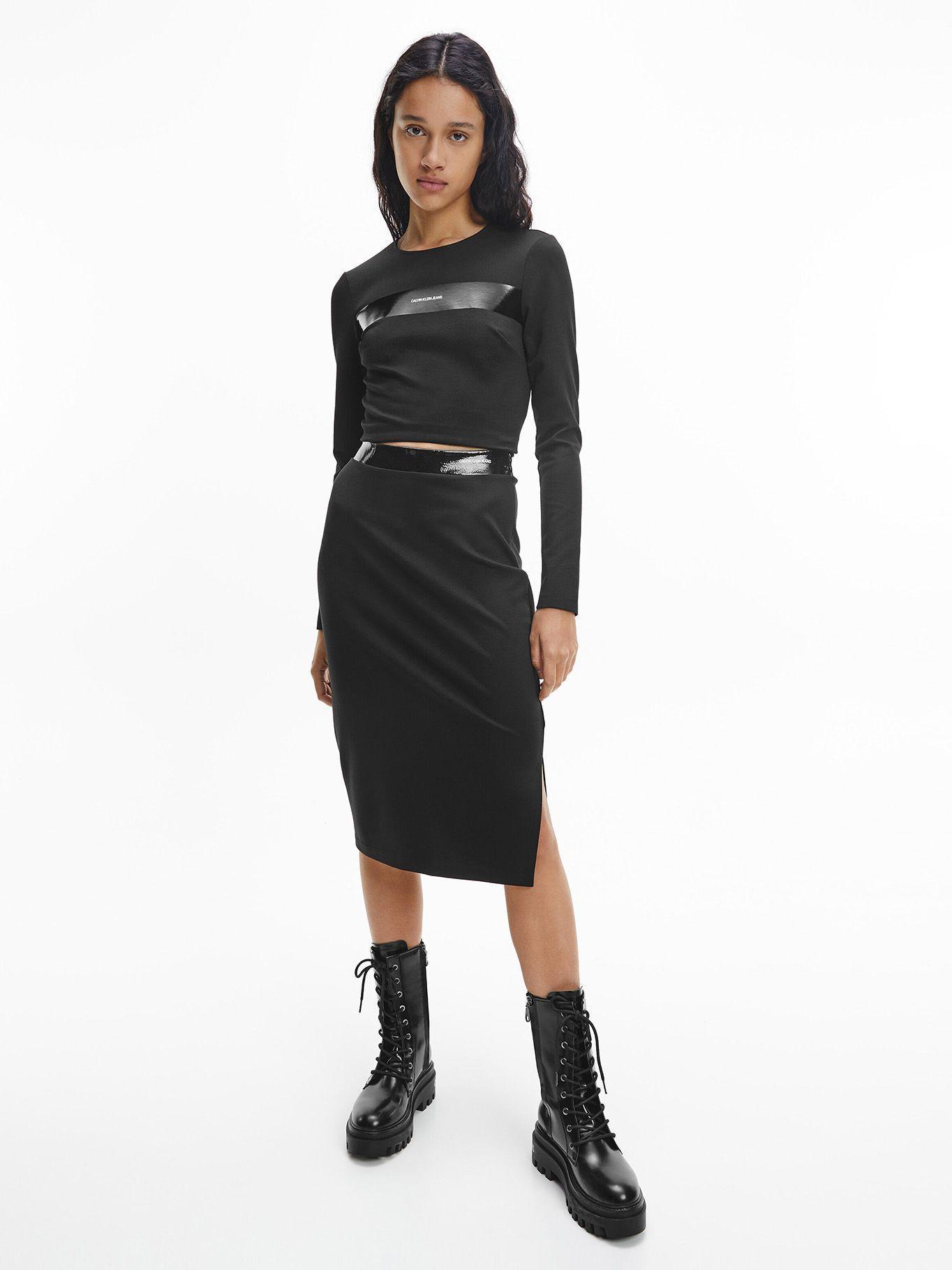 Cropped Top Milano Negro Calvin Klein-1