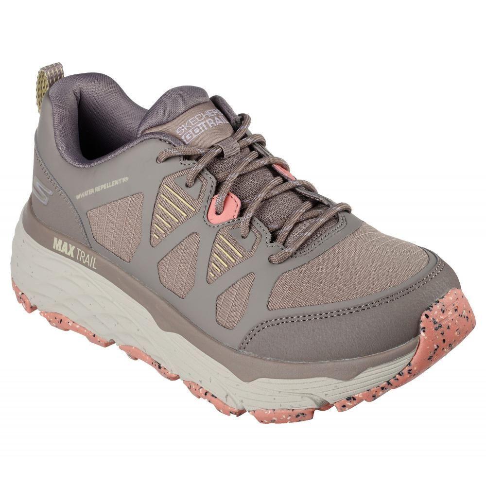 Zapatilla Mujer Max Cushioning Trail Café Skechers-0