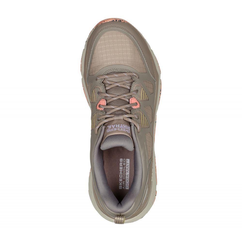 Zapatilla Mujer Max Cushioning Trail Café Skechers-1